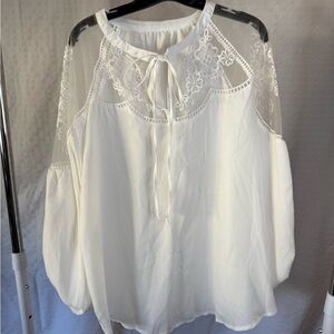 Elegant White Lace Blouse